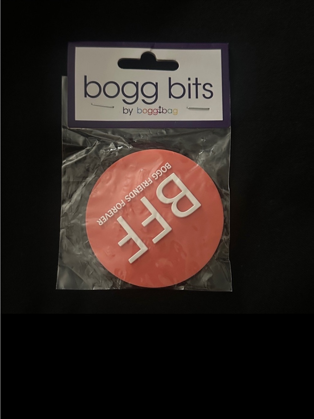 BOGG BAG Bogg Bits Coral Pink Round Bag Charm